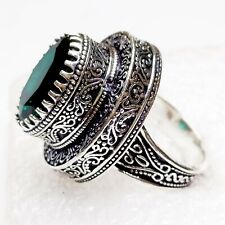 Green Emerald Handmade Gemstone Ring Fashion Jewelry 77 Carat Size 9" GR914