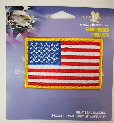AMERICAN FLAG USA EMBROIDERED PATCH  3.5 inch by Eagle Crest - Image 1 of 3