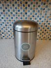 3L Metal Chrome Pedal Bin Bathroom Waste Fill Compartment Inner UNBRANDED