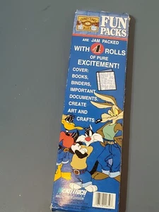 Looney Tunes Vinyl Book Cover /Crafts 4 Pack Bugs Bunny Taz Tweety 1997 VINTAGE  - Picture 1 of 13