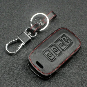 Leather Key Cover Fob Case Holder For Toyota Camry RAV4 4Buttons Remote Key - Bild 1 von 4