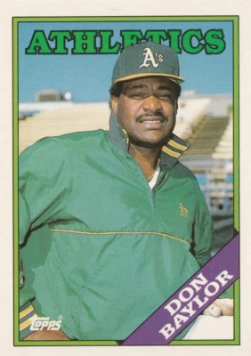 Don Baylor 1988 Topps Traded #11T Oakland Athletics MLB-Free Shipping - Image 1 of 2