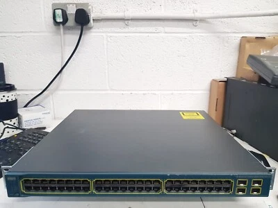 Cisco Catalyst 3560-G Series WS-C3560G-48PS-S V05 48-Port PoE+ Network Switch - Image 1 of 4