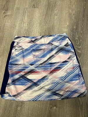 EP NY AMERICAN BEAUTY COLLECTION CROSSED ETCHED PLAID 17.5" SKORT Skirt Golf Med - Image 1 of 2