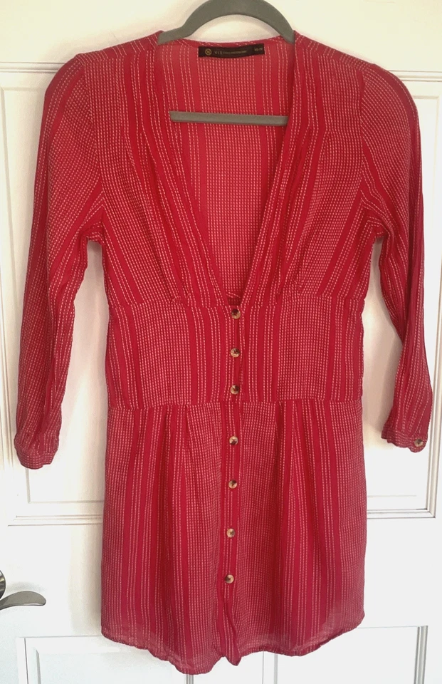 Vix Paula Hermanny Mujer Natación Encubrimiento Talla XS 100% Algodón Vacaciones Playa Boho Foto 1 de 4