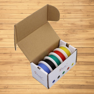 Striveday™ 26 AWG 26AWG, Silicone wire Box1=Red+Blue+Green+Yellow+Black 