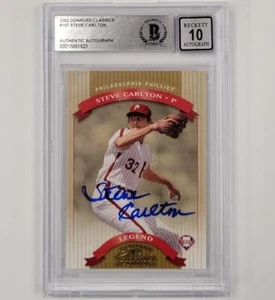 Steve Carlton signed 2002 Donruss Classics #157 card Phillies BAS 10 auto - Picture 1 of 2