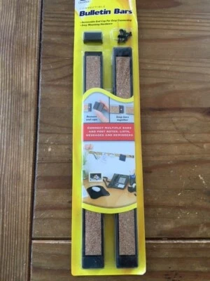 QUARTET BULLETIN BARS 1" X 12" TWO PACK CONNECTIBLE UNOPENED PACKAGE NEW - Image 1 of 4