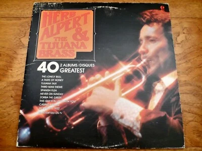 Herb Alpert & The Tijuana Brass ‎♫ 40 Greatest ♫ 1977 K-Tel UK Import 2xLP Vinyl - Image 1 of 3