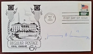 HENRY KISSINGER SIGNED FIRST DAY COVER CHICAGO 1969 - Bild 1 von 2