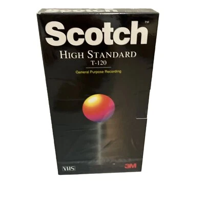 Cintas de grabación de video VHS Scotch T-120 en blanco uso general alto estándar NUEVO Foto 1 de 4