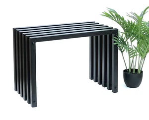 Taburete Metal Negro Banco Macizo Resistente Intemperie 60CM Taburete - Imagen 1 de 8