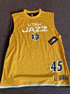 Utah Jazz Donovan Mitchell Mens Large Jersey Tank Top Sleeveless NBA Yellow Utah - Picture 1 of 5