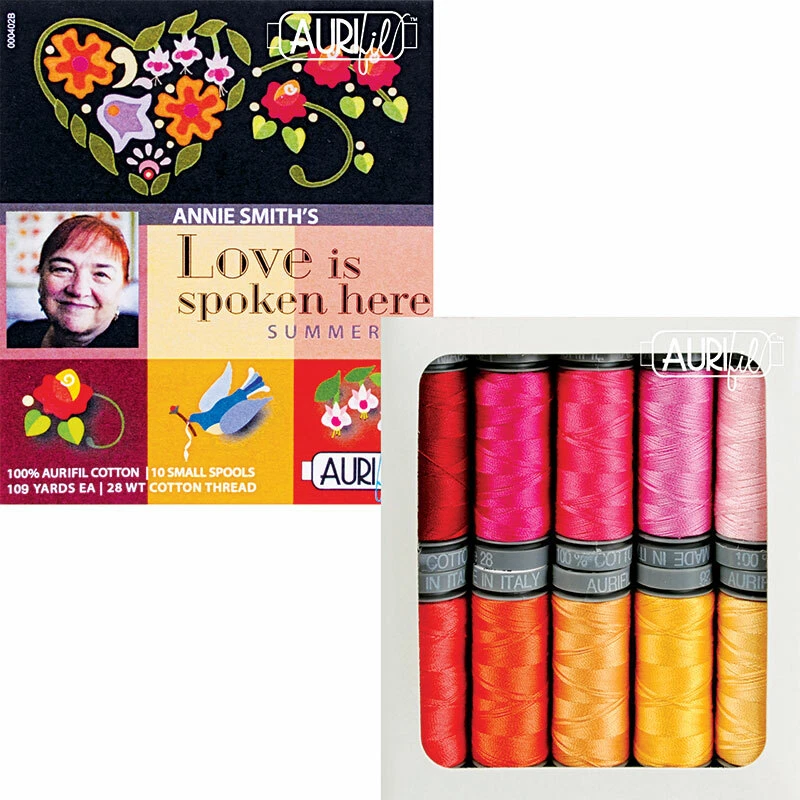 Moda AURIFIL THREAD 28wt LOVE IS SPOKEN SUMMERSET Annie Smith10 SPOOLS 109 yd ea - Image 1 of 1