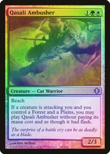 Qasali Ambusher FOIL Shards of Alara NM White Green Uncommon MTG CARD ABUGames