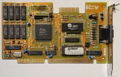 Trident TVGA8900C 1MB 16-bit ISA VGA Adapter HNG8916Cx248 LC2 Rev.C, Refurbished - Image 1 of 3