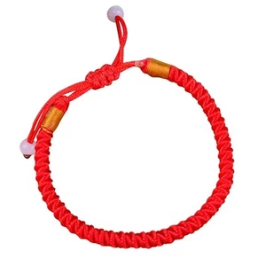 1Pc Stylish Hand Braided Chinese Red Lucky String Rope Cord Couple Bracelets - Picture 1 of 4