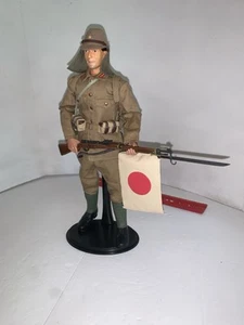1/6 WW2 Japanese IJA soldier , Backpack, Rifle & bayonet, Flag. well equipped. - Picture 1 of 14
