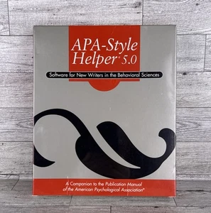 APA-Style Helper 5.0 Software Writers In Behavioral Sciences CD Quick Guide NEW - Picture 1 of 10
