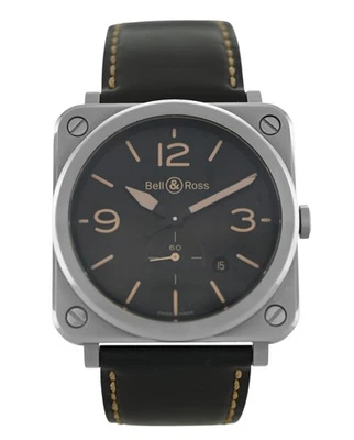 Cuarzo unisex Bell & Ross Heritage BRS-64-S BRS-HERI-ST/SCA fecha acero 39 mm Foto 1 de 4