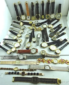 Lote de 50 relojes de pulsera de cuarzo para piezas o reparación estilo surtido como no probado - Imagen 1 de 7