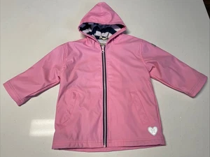 Chaqueta Abrigo de Lluvia HATLEY Rosa Forrado con Capucha Talla 3 3T - Imagen 1 de 8