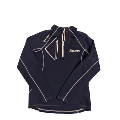 Pullover de golf para hombre Sunice Allendale media cremallera rendimiento talla M azul marino/blanco Foto 1 de 4