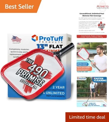 Red Skimmer Piscina Resistente Marco de Aluminio Malla Fina Hojas Polen Spa Foto 1 de 4