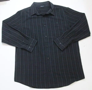 XXL R&R Casuals Gray Polyester Mens Dress Shirt Button Up Long Sleeve 2XL WS725 - Picture 1 of 5