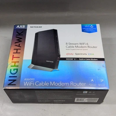 New NETGEAR Nighthawk WiFi 6 AX6000 Modem Router - Image 1 of 4
