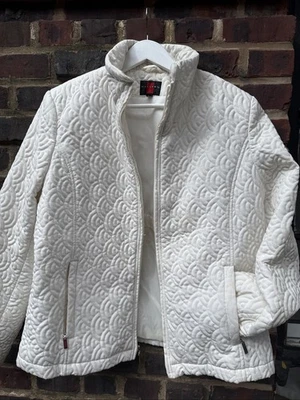 Gallery Mujer Talla XL Blanco Acolchado Chaqueta Abrigo Forrado de Vellón Foto 1 de 4