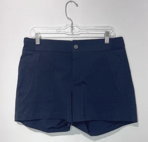 Pantalón Corto Athleta Trekkie Para Mujer 10 Azul Marino Bolsillos con Cremallera Cintura Elástica Transpirable Nuevo Sin Etiquetas - Imagen 1 de 7