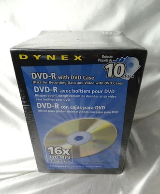 DYNEX DVD-R WITH DVD CASE 10 PACK - Image 1 of 2