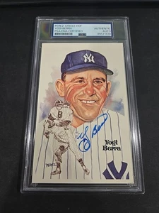 YOGI BERRA PSA/DNA SIGNED PEREZ STEELE POST CARD - Picture 1 of 2