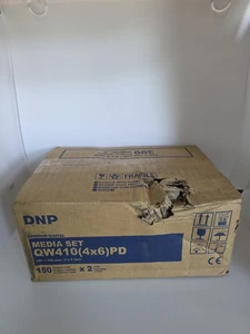 NEW DNP QW410 4x6 Paper & Ink Ribbon Kit 150 2 sets (300 Prints) - Afbeelding 1 van 4