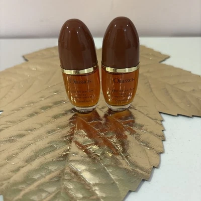 Mini spray vintage Calvin Klein (lote de 2) Obsession Cologne (7 ml) *NUEVO* Foto 1 de 4