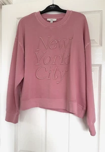 M&S Dusty Pink NEW YORK CITY Sweatshirt SIZE Large - Picture 1 of 5