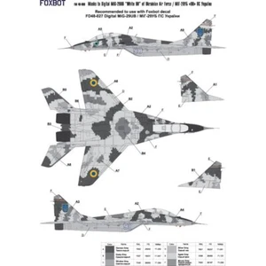 Masks for digital camouflage MiG-29UB Ukrainian Air Force 1:48 FOXBOT FM 48-008 - Picture 1 of 24