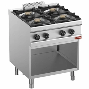 Gasherd 4 Flammen 22 KW Standgerät 700x700x850mm Unterbau offen Gastlando - Bild 1 von 1