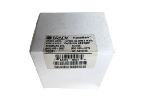 BRADY HandiMark 42027 Green Vinyl Label Tape / 1.0" X 50'(25.4MM X 15.2M) - Imagen 1 de 4