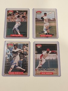 Nabisco All Star Legends 1994 Autographed Baseball Card Set of 4 with COAs