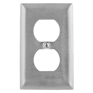Hubbell SS8 Stainless Steel 100Pc Flush Cover Plates - Picture 1 of 7