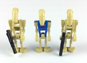Lego Minifigure Lot Star Wars Battle Droids Tan Blue Pilot 75086 75058 9515