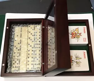 Two-tiered Wooden Card & Dominoes Display Box (1371) - Picture 1 of 13