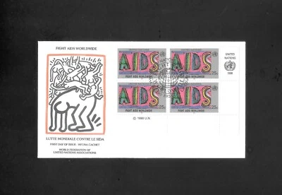 Keith Haring United Nations first day cover...GEM - Image 1 of 3