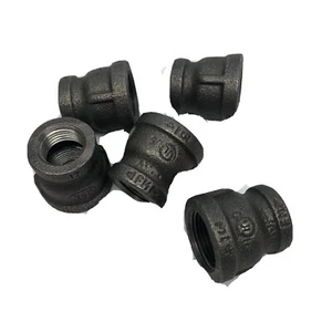 LOT OF 5 INDONESIA 3/4" X 1/2" BLACK COUPLING REDUCER IRON PIPE THREADED FITTING - Picture 1 of 3