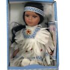 Cathay Collection American Indian Small Porcelain Doll Original Box-COA