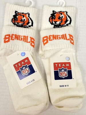 Calcetines NFL Cincinnati Bengals Damas - Talla: 9-11, Nuevos (Lote de 2 Pares) Foto 1 de 3