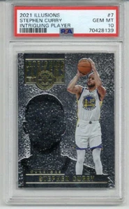 2021 PANINI ILLUSIONS INTRIGUING PLAYERS #7 STEPHEN CURRY WARRIORS PSA 10 POP 3 - Picture 1 of 2