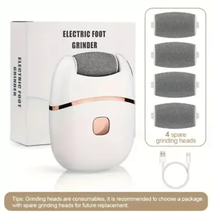 Miguan Rechargeable Electric LED Foot Grinder Foot Scrubber With 4 Grinding Head - Picture 1 of 10